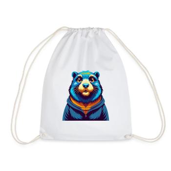 Gopher coloré Kawaii Dessin animé Personnage Clipart - Sac de sport léger - blanc - Devant
