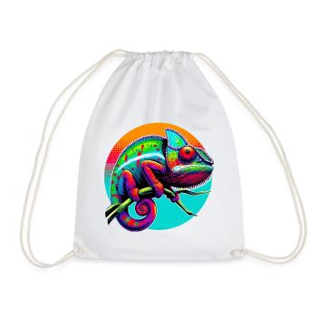 Chameleon - Drawstring Bag - white - Front