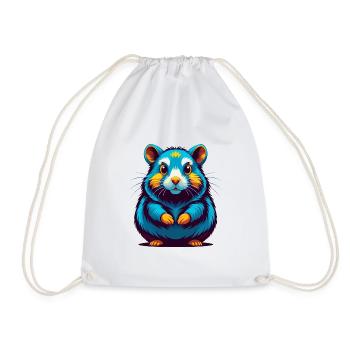 Hamster Bunte Kawaii Cartoon Figur Clipart - Turnbeutel - Weiß - Vorne