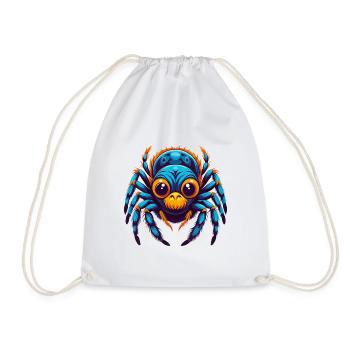 araignée coloré Kawaii personnage de dessin animé Clipart - Sac de sport léger - blanc - Devant