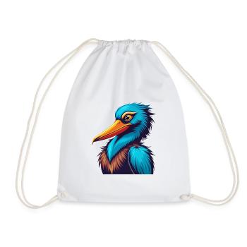 Pélican coloré Kawaii Dessin animé Clipart - Sac de sport léger - blanc - Devant