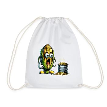 Motif de maïs amusant - Sac de sport léger - blanc - Devant