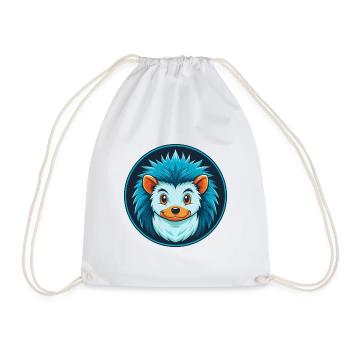 Igel Niedliches Kawaii Cartoon Tier Haustier Logo - Turnbeutel - Weiß - Vorne