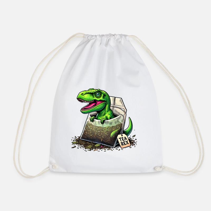 Tea Rex T-Rex Dinosaurier - Turnbeutel - Weiß