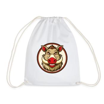 Sanglier Coloré Kawaii Dessin Animé Personnage Clipart Animal de compagnie - Sac de sport léger - blanc - Devant