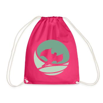 Wingsuit Glide Stuntman - Drawstring Bag - fuchsia - Front