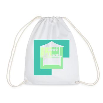 Fast food food trucks - Drawstring Bag - white - Front