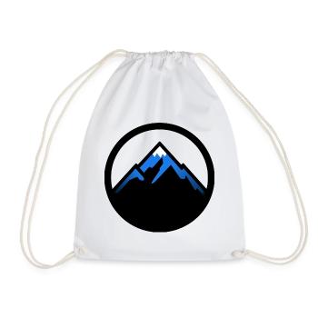 Un logo simple pour les montagnes et le plein air - Sac de sport léger - blanc - Devant