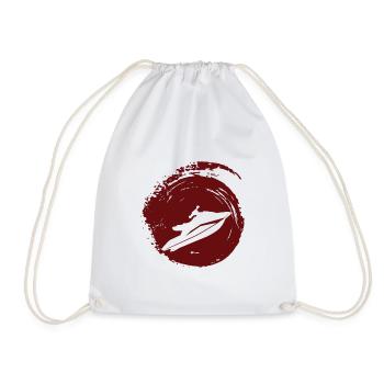 Water Sports Boat Jet Ski - Drawstring Bag - white - Front