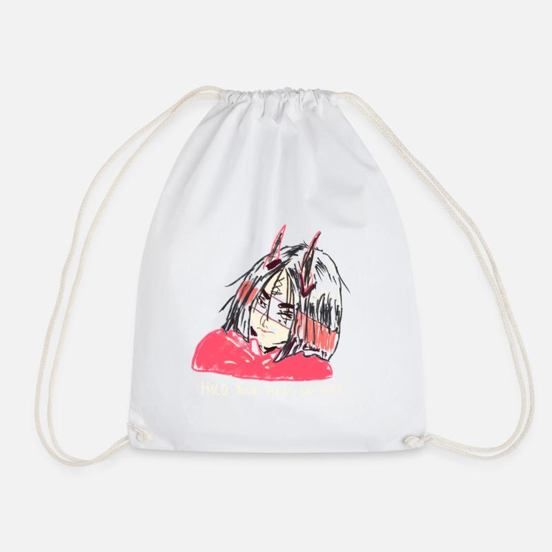 Devil woman - Drawstring Bag - white