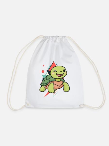 Turtle Schildkröte Uralt - Turnbeutel - Weiß