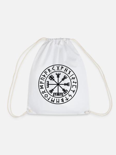 Vegvisir-Runensiegel - Turnbeutel - Weiß