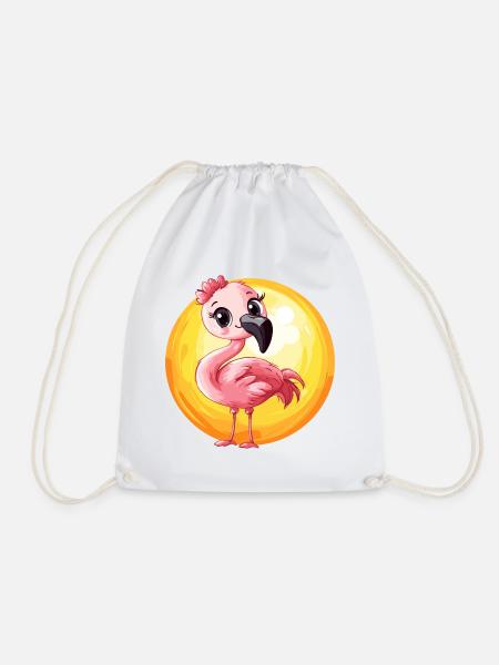 Flamingo Rosa - Turnbeutel - Weiß
