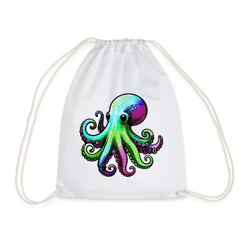 Pieuvre - Sac de sport léger - blanc - Devant