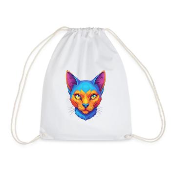 Korat Chat Race Dessin Animé Kawaii Animal Pet - Sac de sport léger - blanc - Devant