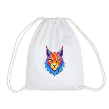 lynx eurasien chat race dessin animé Kawaii animal de compagnie - Sac de sport léger - blanc - Devant