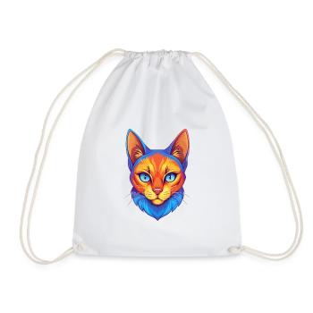 Burmilla Chat Race Dessin animé Kawaii Animal Pet - Sac de sport léger - blanc - Devant