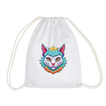 Laperm Chat Race Dessin Animé Kawaii Animal Pet - Sac de sport léger - blanc - Devant