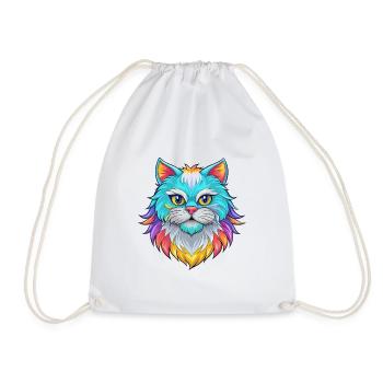 Persische Katze Rasse Karikatur Kawaii Tier Haustier - Turnbeutel - Weiß - Vorne