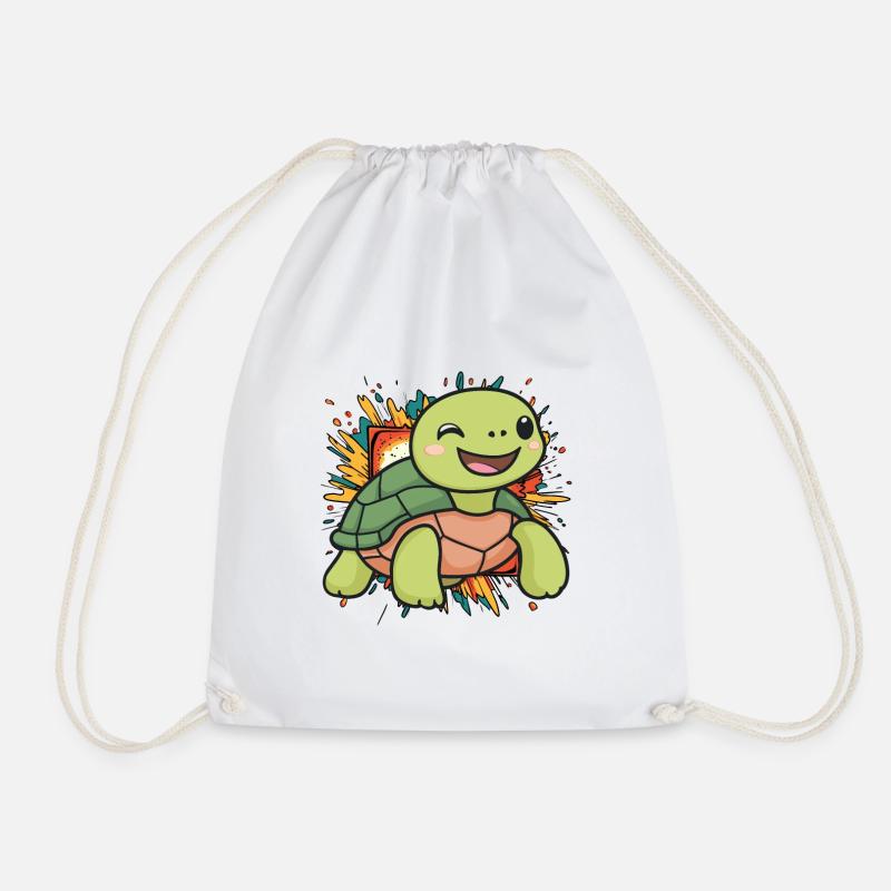 Turtle Schildkröte - Turnbeutel - Weiß