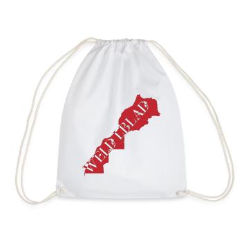 Moroccan Darija word "WELD LBLAD" - Drawstring Bag - white - Front