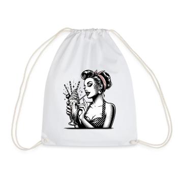 Rockabilly Milkshake Pin Up Fille Cadeau - Sac de sport léger - blanc - Devant