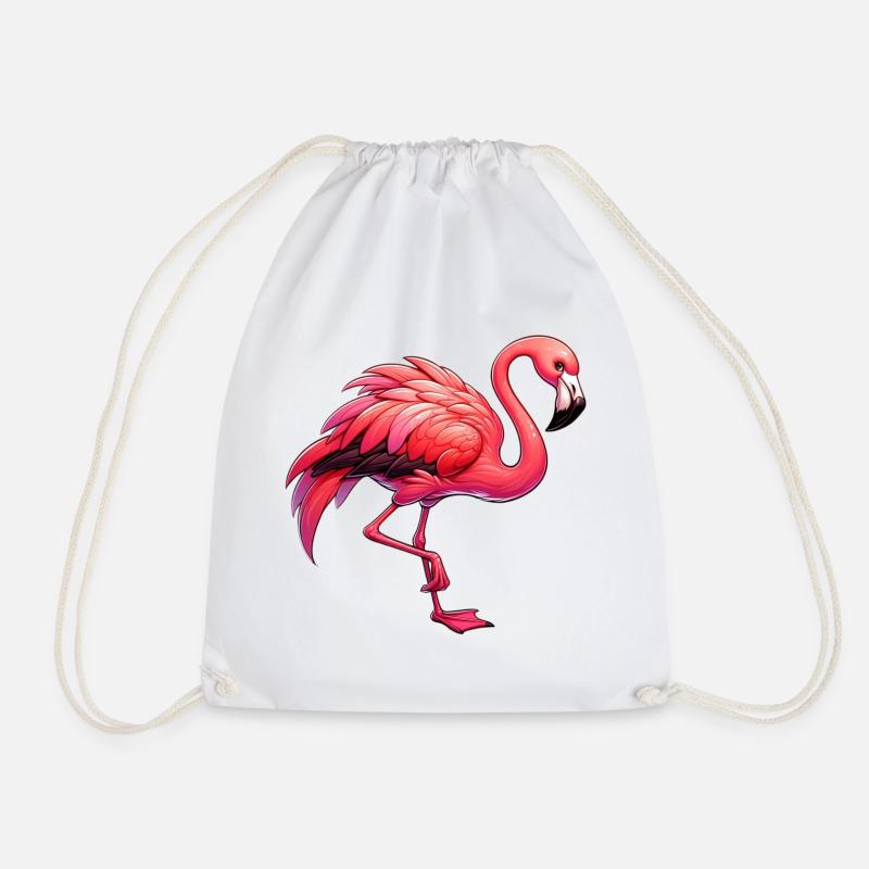 Flamingo - Turnbeutel - Weiß