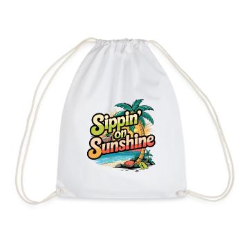 Sippin' on sunshine - Drawstring Bag - white - Front