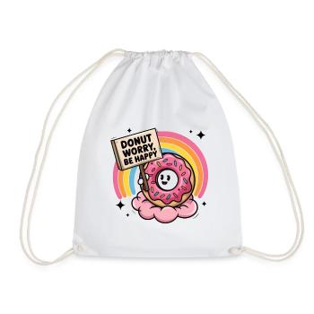 Donut-Sorge, sei glücklich - Turnbeutel - Weiß - Vorne