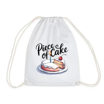 Piece of cake - Drawstring Bag - white - Front