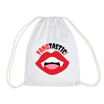 Fangtastic! - Halloween party gift - Drawstring Bag - white - Front