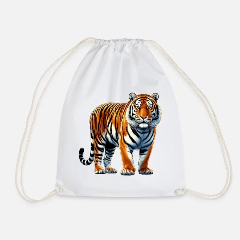 Tiger - Turnbeutel - Weiß