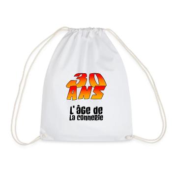 30 years, anniversary - Drawstring Bag - white - Front