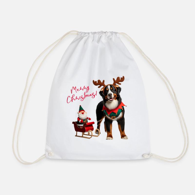 Weihnachten Berner Sennenhund - Turnbeutel - Weiß