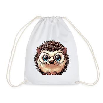 Hedgehog - Drawstring Bag - white - Front