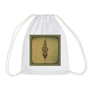 Ornate treble clef - Drawstring Bag - white - Front