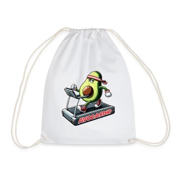 Avocardio Cardio Avocado witzig Gym Geschenk - Turnbeutel - Weiß - Vorne