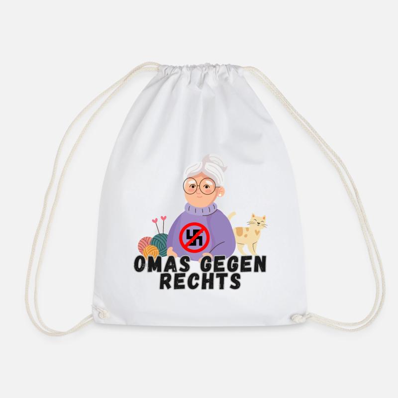 Omas gegen Rechts - Turnbeutel - Weiß
