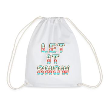 Let it snow - Drawstring Bag - white - Front