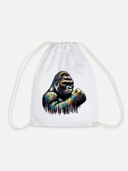 Gorilla - Turnbeutel - Weiß