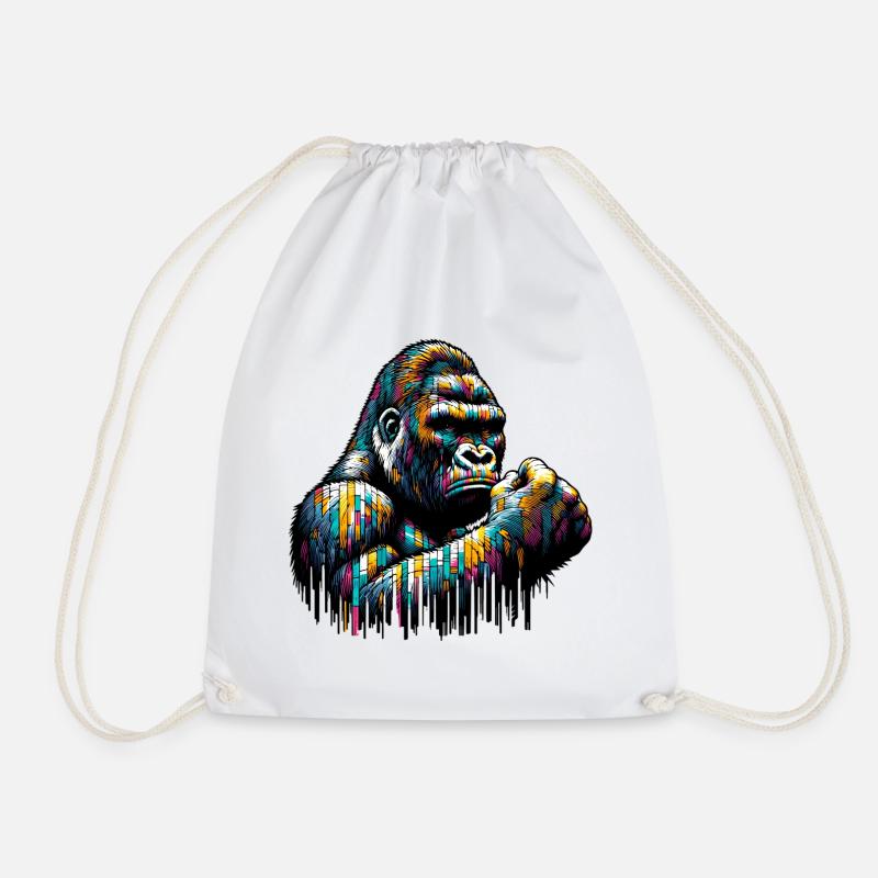 Gorilla - Turnbeutel - Weiß