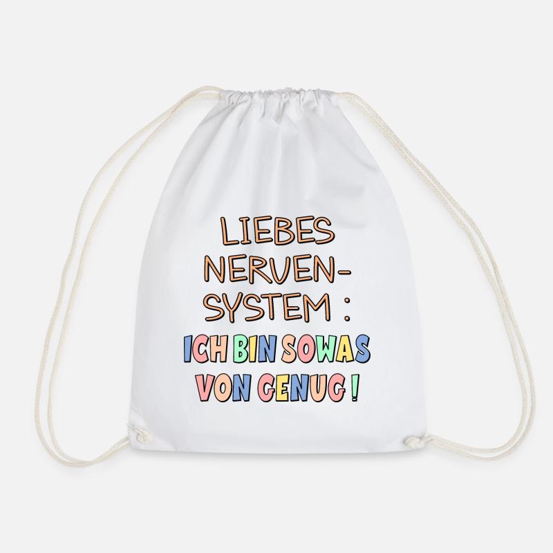 NERVENSYSTEM - ICH BIN GENUG - Turnbeutel - Weiß