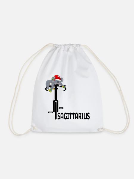 CHRISTMAS CYCLING DECEMBER SAGITTARIUS - Turnbeutel - Weiß