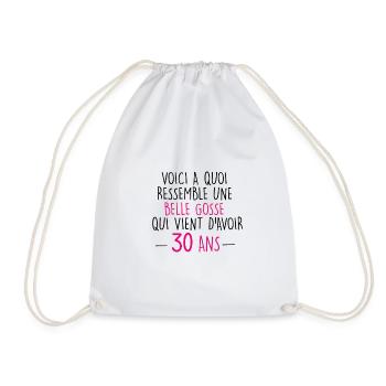 30 ans - femme - Sac de sport léger - blanc - Devant