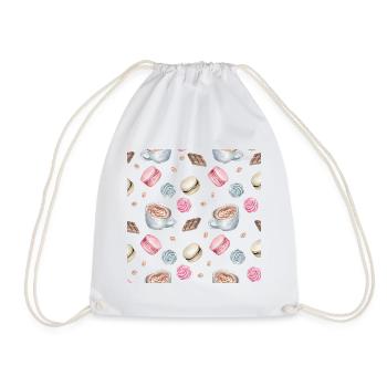 Kaffee und Süßigkeiten Café et Bonbons - Sac de sport léger - blanc - Devant