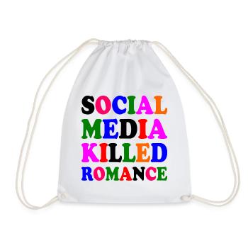 social media killed romance - Turnbeutel - Weiß - Vorne