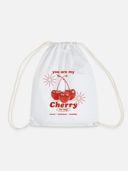 Cherry on Top – Süße Perfektion - Turnbeutel - Weiß