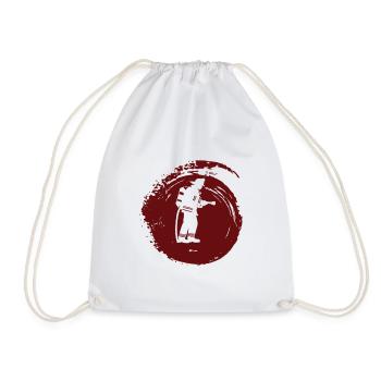 Firefighter Blue Light Emergency Call - Drawstring Bag - white - Front