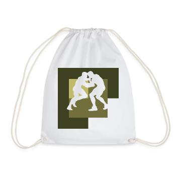 Wrestling Wrestler Kampfsport - Turnbeutel - Weiß - Vorne