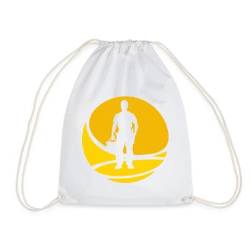 Tool Installer - Drawstring Bag - white - Front